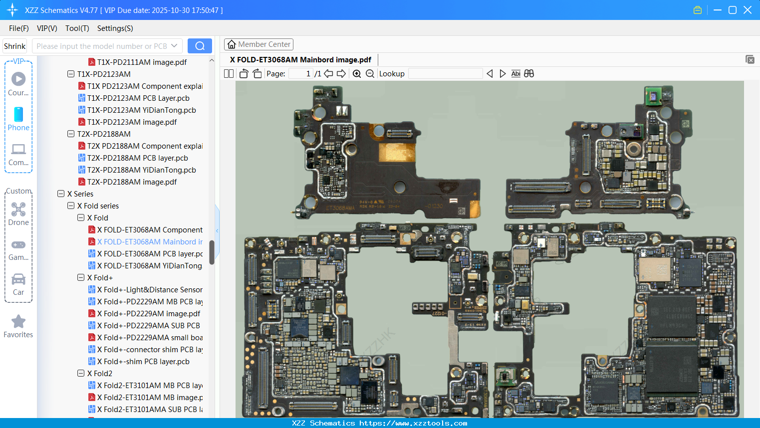 VIVO X FOLD-ET3068AM Mainbord Image